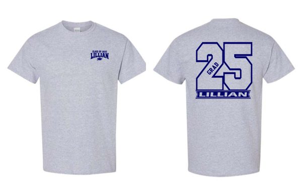 #1- Sport Grey Grad Cotton T-Shirt- Printed (Left Chest & Full Back)