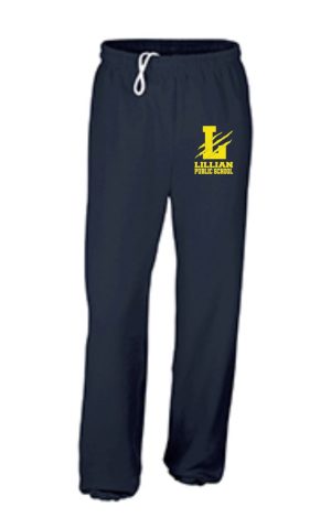 #46- Navy Sweatpants- Printed (Logo #1)