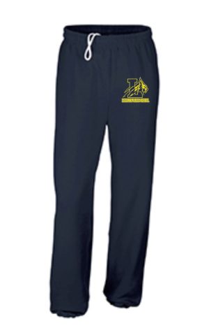 #48- Navy Sweatpants- Printed (Logo #2)