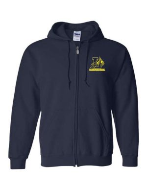 #40- Navy Full Zip- Printed (Logo #2)