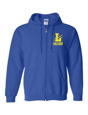 #38- Royal Blue Full Zip- Printed (Logo #1)