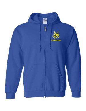 #44- Royal Blue Full Zip- Printed (Logo #3)