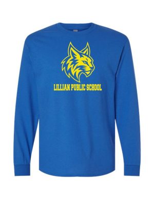 #17- Royal Blue Cotton Long Sleeve Tee- Printed (Logo #3)