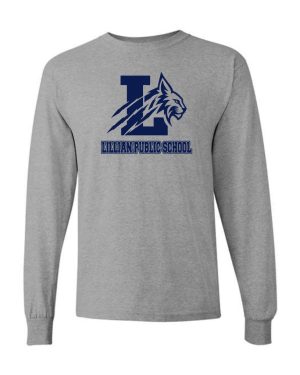 #15- Sport Grey Cotton Long Sleeve Tee- Printed (Logo #2)