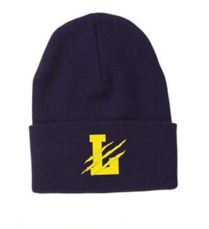 #61- Navy Fold Over Toque- Embroidered (Logo #1)