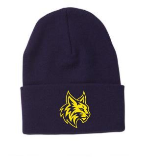 #67- Navy Fold Over Toque- Embroidered (Logo #3)
