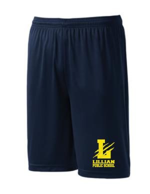 #58- Navy Dryfit Short- Printed (Logo #1)