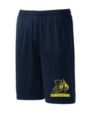 #59- Navy Dryfit Short- Printed (Logo #2)